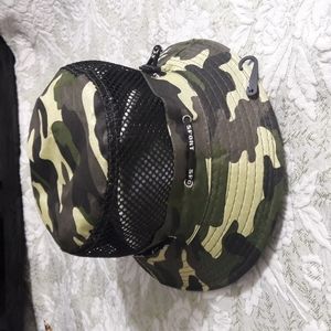 Bucket Hat Unisex With Airflow Mesh Insert. New Green Comaflouge New